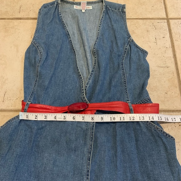 Vintage Gloria Vanderbilt Denim Wrap Dress Size Small - 90s Y2K - Picture 2 of 8